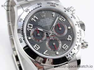 Rolex Daytona 116509 SS OMF Best Edition Gray Numeral Dial on SS Bracelet A7750 (Slim Movement) - Image 3