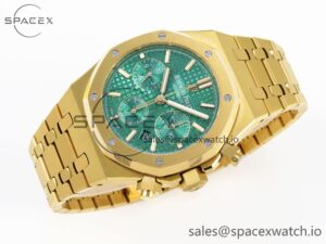 Audermars Piguet Royal Oak Chrono 26331 YG IPF 1:1 Best Edition Green Dial on YG Bracelet A7750 - Image 6