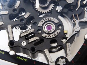 Richard Mille RM035 Transparent SONIC Best Edition Skeleton Dial on Black Nylon Strap Clone RMUL2 - Image 11