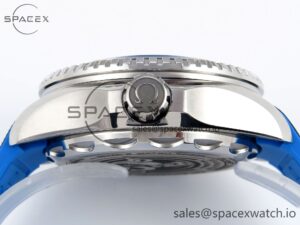 Omega SEAMASTER PLANET OCEAN 6000M ULTRA DEEP 45.5MM SS TF 1:1 BEST EDITION BLUE DIAL BLACK BEZEL ON RUBBER STRAP A2824 - Image 13