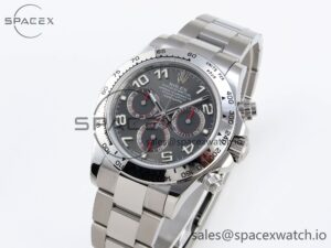 Rolex Daytona 116509 SS OMF Best Edition Gray Numeral Dial on SS Bracelet A7750 (Slim Movement) - Image 4
