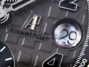 Audermars Piguet Royal Oak Offshore 42mm SS APF 1:1 Best Edition Gray Dial Black Markers on SS Bracelet A7750 - Image 10