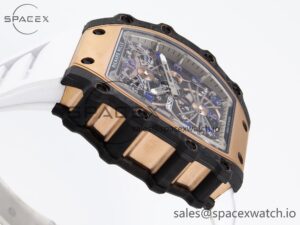 Richard Mille RM21-01 RG Tourbillon RMF Best Edition Skeleton Dial on White Rubber Strap - Image 8