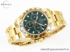 Rolex Daytona 116508 KING 1:1 Best Edition Green Dial on YG Bracelet SA4130 - Image 6