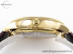 Omega De Ville Date YG MKF 1:1 Best Edition White Textured Dial Roman Marker on Brown Leather Strap A8800 - Image 13
