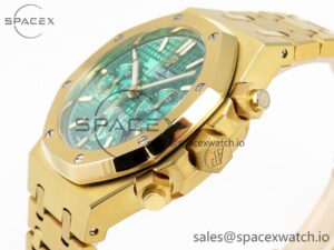 Audermars Piguet Royal Oak Chrono 26331 YG IPF 1:1 Best Edition Green Dial on YG Bracelet A7750 - Image 7