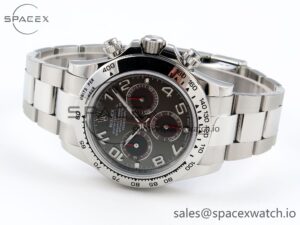 Rolex Daytona 116509 SS OMF Best Edition Gray Numeral Dial on SS Bracelet A7750 (Slim Movement) - Image 5