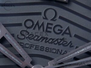 Omega SEAMASTER 300M 43.5MM BLACK CERAMIC VSF 1:1 BEST EDITION BLACK DIAL ON BLACK RUBBER STRAP A8806 - Image 9