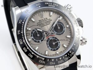 Rolex Daytona 116519 SS OMF Best Edition Gray/Black Dial on Oysterflex Strap A7750 (Slim Movement) - Image 3