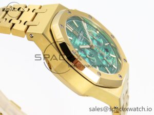 Audermars Piguet Royal Oak Chrono 26331 YG IPF 1:1 Best Edition Green Dial on YG Bracelet A7750 - Image 8