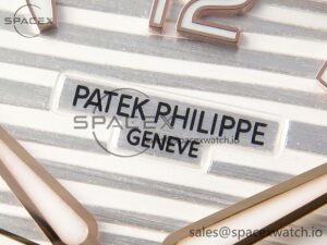 Patek Philippe NAUTILUS 7118 LADIES RG PPF 1:1 BEST EDITION WHITE DIAL DIAMONDS BEZEL ON RG BRACELET 324CS - Image 9