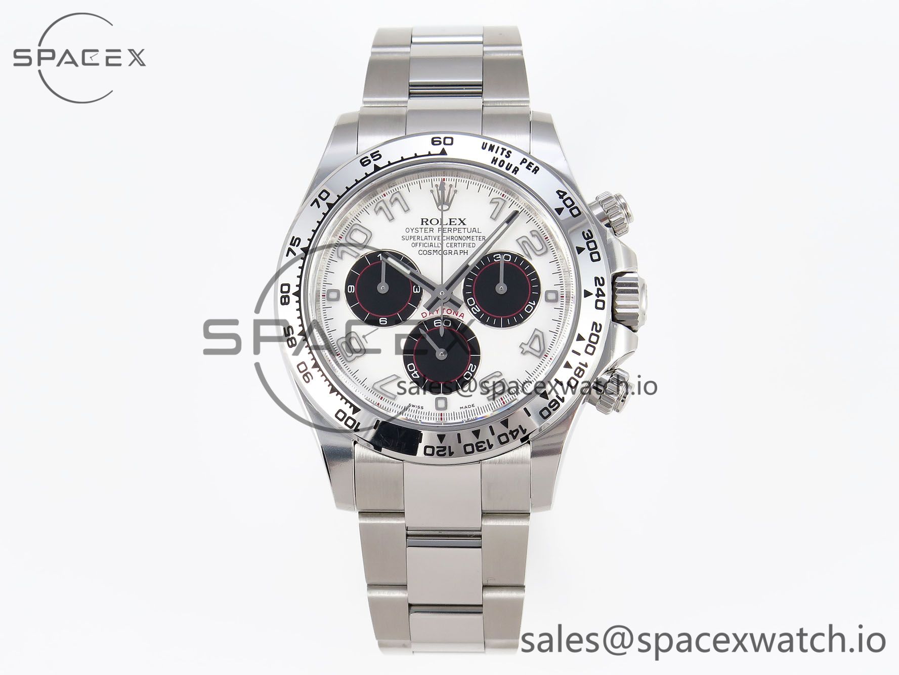 IMG_0054 Rolex Daytona 116509 Clean 1:1 Best Edition White Dial Arabic Markers on SS Bracelet SA4130 V2 - Image 1