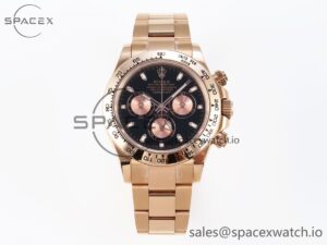 Rolex Daytona 116505 KING 1:1 Best Edition Black/RG Dial on RG Bracelet SA4130