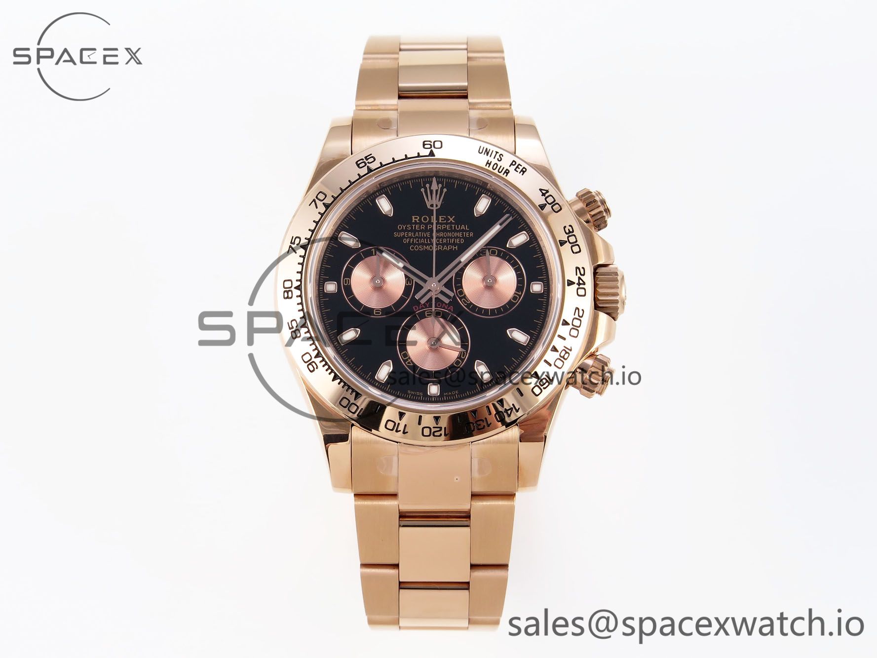 IMG_0054 Rolex Daytona 116505 KING 1:1 Best Edition Black/RG Dial on RG Bracelet SA4130 - Image 1