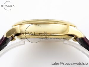 Omega De Ville Date YG MKF 1:1 Best Edition White Textured Dial Roman Marker on Brown Leather Strap A8800 - Image 12