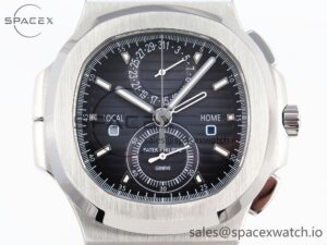 Patek Philippe Nautilus 5990 SS SPPF 1:1 Best Edition Gray Dial on SS Bracelet A28-520 Clone - Image 2