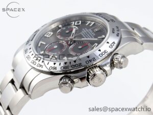 Rolex Daytona 116509 SS OMF Best Edition Gray Numeral Dial on SS Bracelet A7750 (Slim Movement) - Image 7
