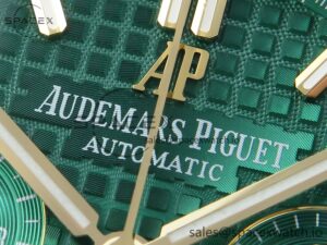 Audermars Piguet Royal Oak Chrono 26331 YG IPF 1:1 Best Edition Green Dial on YG Bracelet A7750 - Image 9