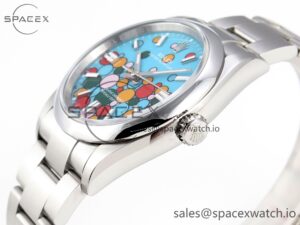 Rolex Oyster Perpetual 126000 36mm EWF 1:1 Best Edition 904L Steel Celebration Dial A3230 - Image 7