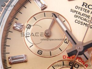 Rolex Daytona 116515 BTF 1:1 Best Edition Black Diamonds Dial on Oysterflex Strap SA4130 V2 - Image 13