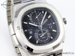 Patek Philippe Nautilus 5990 SS SPPF 1:1 Best Edition Gray Dial on SS Bracelet A28-520 Clone - Image 3