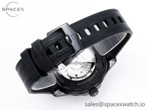 Omega SEAMASTER 300M 43.5MM BLACK CERAMIC VSF 1:1 BEST EDITION BLACK DIAL ON BLACK RUBBER STRAP A8806 - Image 14