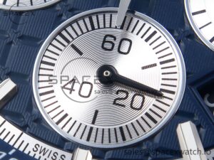 Audermars Piguet Royal Oak Offshore 44mm SS Bezel APF 1:1 Best Edition Blue/Silver Dial on Blue Rubber Strap A4401 - Image 11