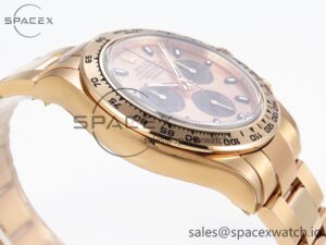 Rolex Daytona 116505 Clean 1:1 Best Edition RG Dial Black Markers on RG Bracelet SA4130 V2 - Image 8