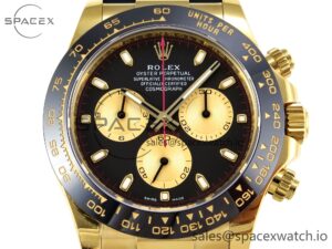 Rolex Daytona 116518 APSF 1:1 Best Edition Black/YG Dial on Oysterflex Rubber Strap SH4130 $808.00 - Image 2