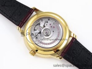 Omega De Ville Date YG MKF 1:1 Best Edition White Textured Dial Roman Marker on Brown Leather Strap A8800 - Image 15
