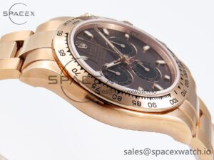 Rolex Daytona 116505 RG OMF Best Edition Brown/Black Dial on RG Bracelet A7750 (Slim Movement) - Image 8