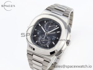 Patek Philippe Nautilus 5990 SS SPPF 1:1 Best Edition Gray Dial on SS Bracelet A28-520 Clone - Image 4