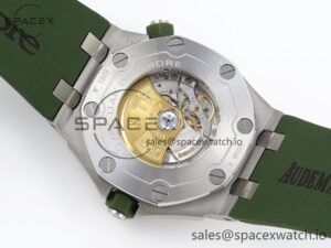Audermars Piguet Royal Oak Offshore Diver 15710 IPF 1:1 Best Edition Green Dial on Green Rubber Strap SA3120 Super Clone - Image 16