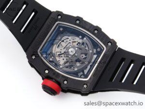 Richard Mille RM035 BLACK CARBON SONIC BEST EDITION SKELETON DIAL ON BLACK RUBBER STRAP CLONE RMUL2 - Image 16