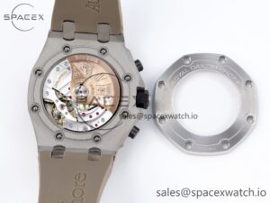 AUDEMARS PIGUET ROYAL OAK OFFSHORE 42MM SS APF 1:1 BEST EDITION BROWN DIAL CERAMIC BEZEL ON GRAY RUBBER STRAP A3126 - Image 18