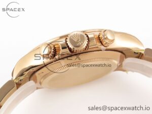 Rolex Daytona 116505 Clean 1:1 Best Edition Silver Dial RG Markers on RG Bracelet SA4130 V2 - Image 15