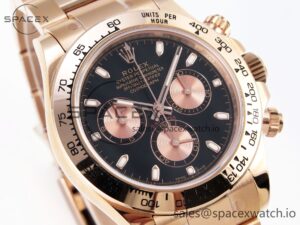 Rolex Daytona 116505 KING 1:1 Best Edition Black/RG Dial on RG Bracelet SA4130 - Image 3