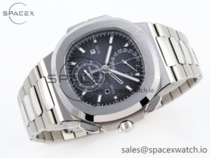 Patek Philippe Nautilus 5990 SS SPPF 1:1 Best Edition Gray Dial on SS Bracelet A28-520 Clone - Image 6