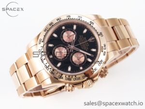 Rolex Daytona 116505 KING 1:1 Best Edition Black/RG Dial on RG Bracelet SA4130 - Image 6