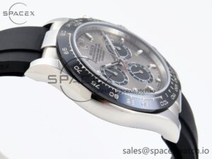 Rolex Daytona 116519 SS OMF Best Edition Gray/Black Dial on Oysterflex Strap A7750 (Slim Movement) - Image 8