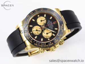 Rolex Daytona 116518 APSF 1:1 Best Edition Black/YG Dial on Oysterflex Rubber Strap SH4130 $808.00 - Image 6