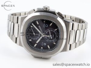 Patek Philippe Nautilus 5990 SS SPPF 1:1 Best Edition Gray Dial on SS Bracelet A28-520 Clone - Image 5