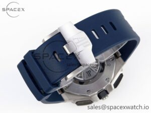 Audermars Piguet Royal Oak Offshore 44mm SS Bezel APF 1:1 Best Edition Blue/Silver Dial on Blue Rubber Strap A4401 - Image 16