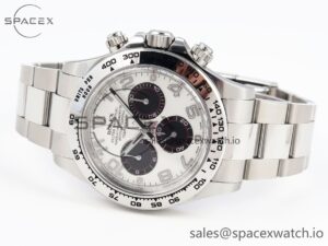 Rolex Daytona 116509 Clean 1:1 Best Edition White Dial Arabic Markers on SS Bracelet SA4130 V2 - Image 5