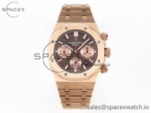 Audermars Piguet Royal Oak Chrono 26331 RG IPF 1:1 Best Edition Brown/RG Dial on RG Bracelet A7750