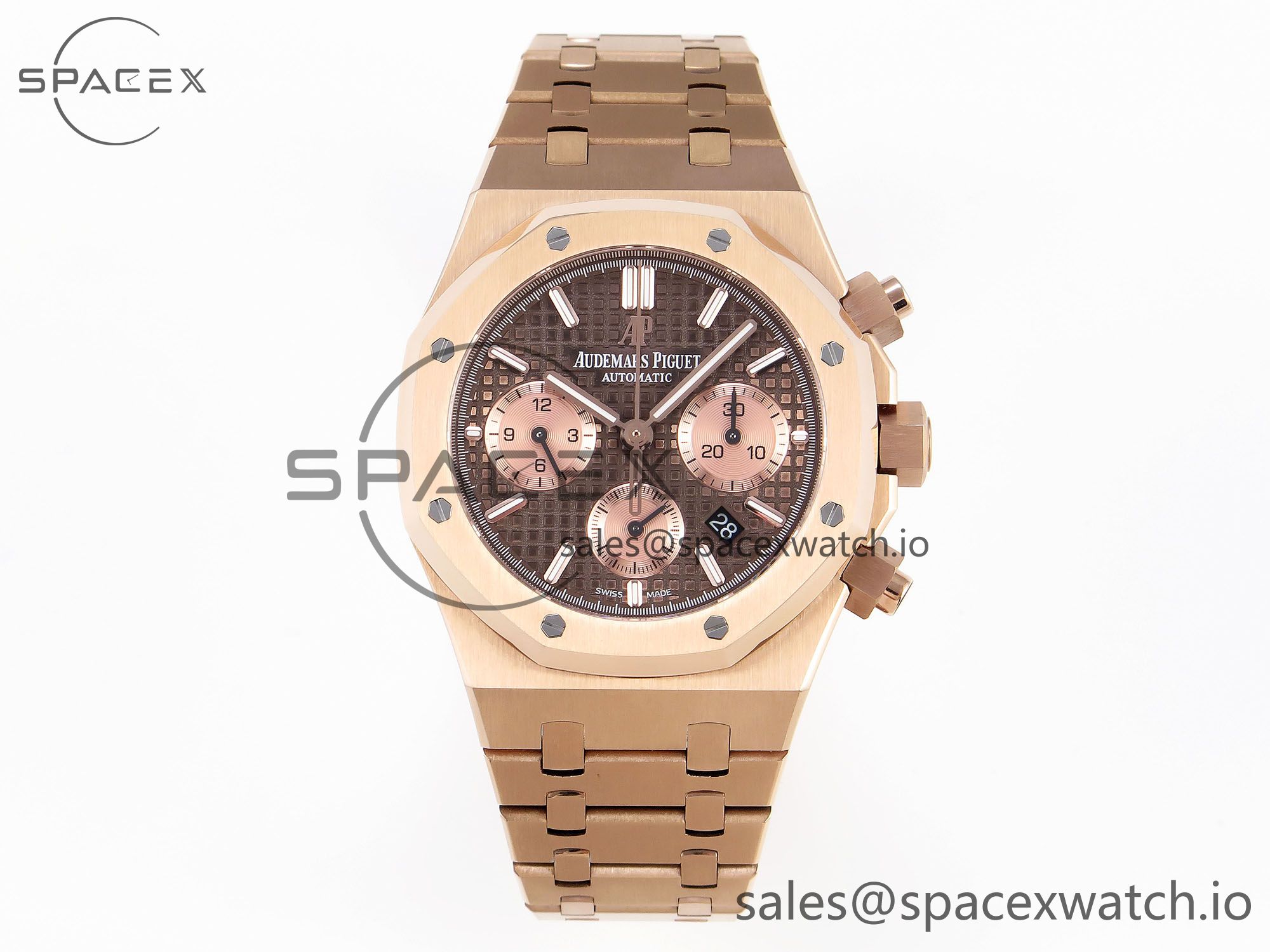 IMG_0060 Audermars Piguet Royal Oak Chrono 26331 RG IPF 1:1 Best Edition Brown/RG Dial on RG Bracelet A7750 - Image 1