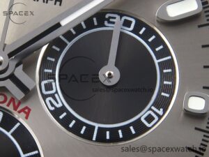 Rolex Daytona 116519 SS OMF Best Edition Gray/Black Dial on Oysterflex Strap A7750 (Slim Movement) - Image 10