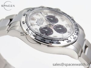 Rolex Daytona 116509 Clean 1:1 Best Edition White Dial Arabic Markers on SS Bracelet SA4130 V2 - Image 7