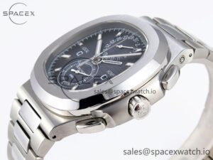 Patek Philippe Nautilus 5990 SS SPPF 1:1 Best Edition Gray Dial on SS Bracelet A28-520 Clone - Image 7