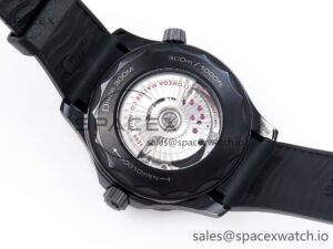 Omega SEAMASTER 300M 43.5MM BLACK CERAMIC VSF 1:1 BEST EDITION BLACK DIAL ON BLACK RUBBER STRAP A8806 - Image 15
